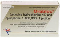 ORABLOC ARTICAINE ANESTHETIC 50 cartridges/Bx - PIERREL PHARMA